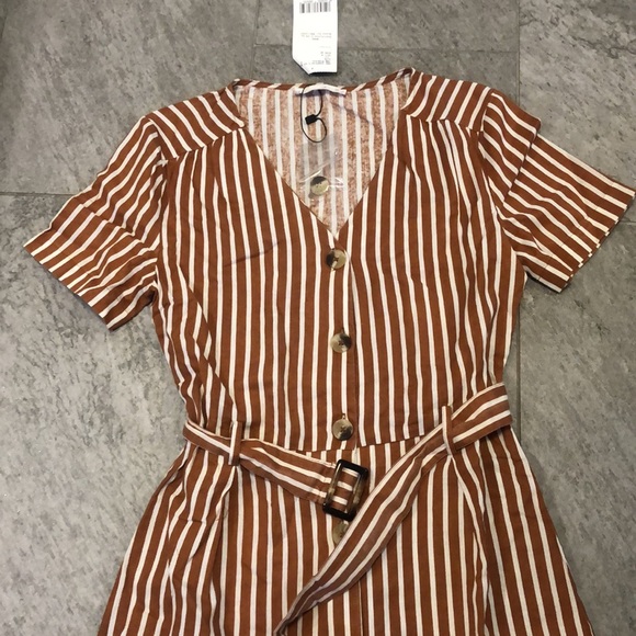 NWT Mango Belted striped shirt dress - Picture 7 of 7